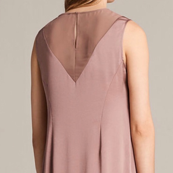 NWT AllSaints Nuri Dress Mauve Pink Size 2 - Picture 3 of 8